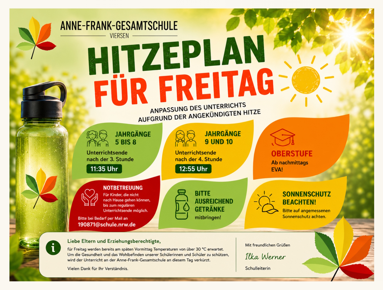 Hitzeplan für Freitag, 19.6.2026